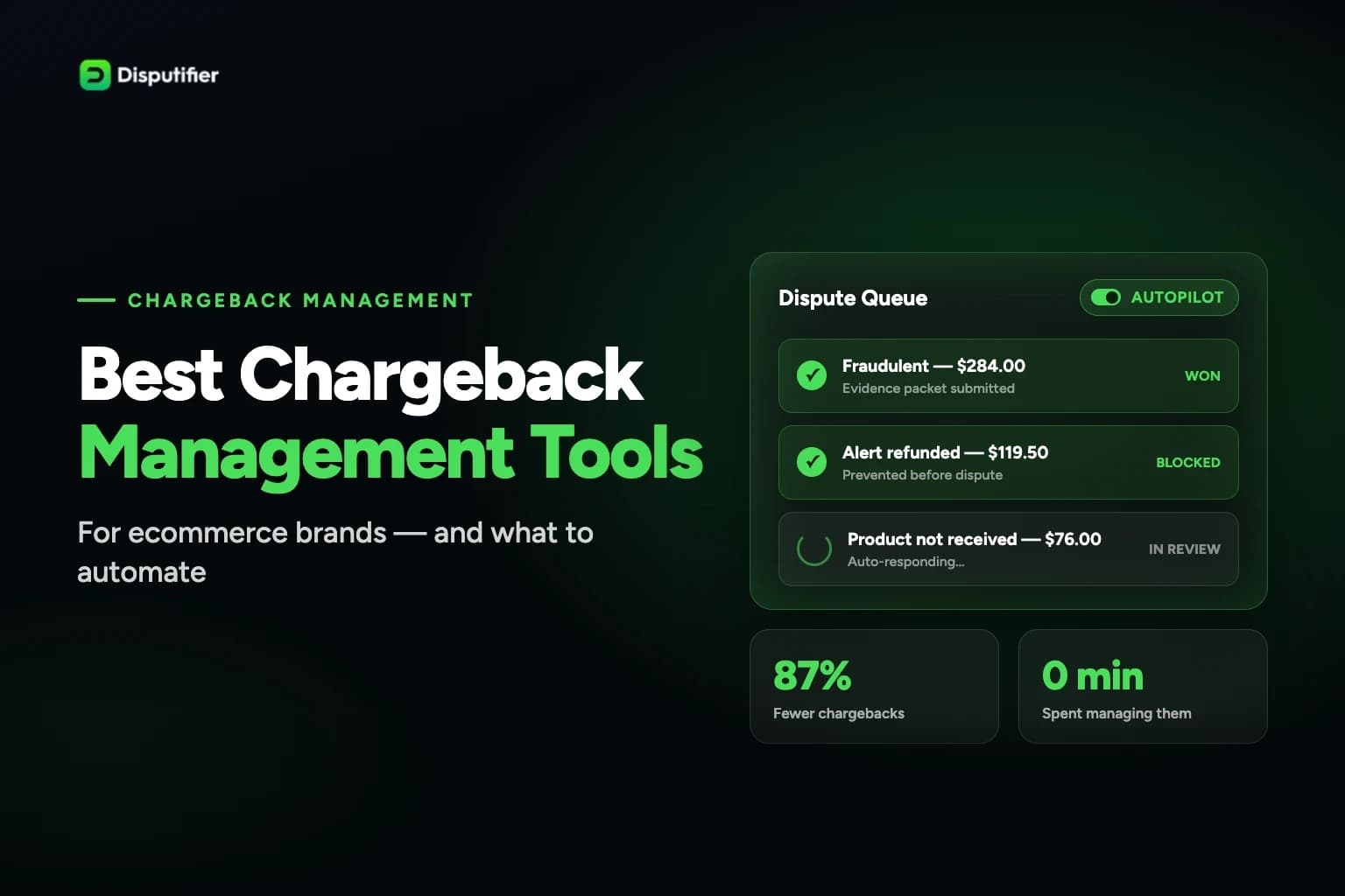Best Chargeback Management Tools for Ecommerce Brands (And What to Automate)