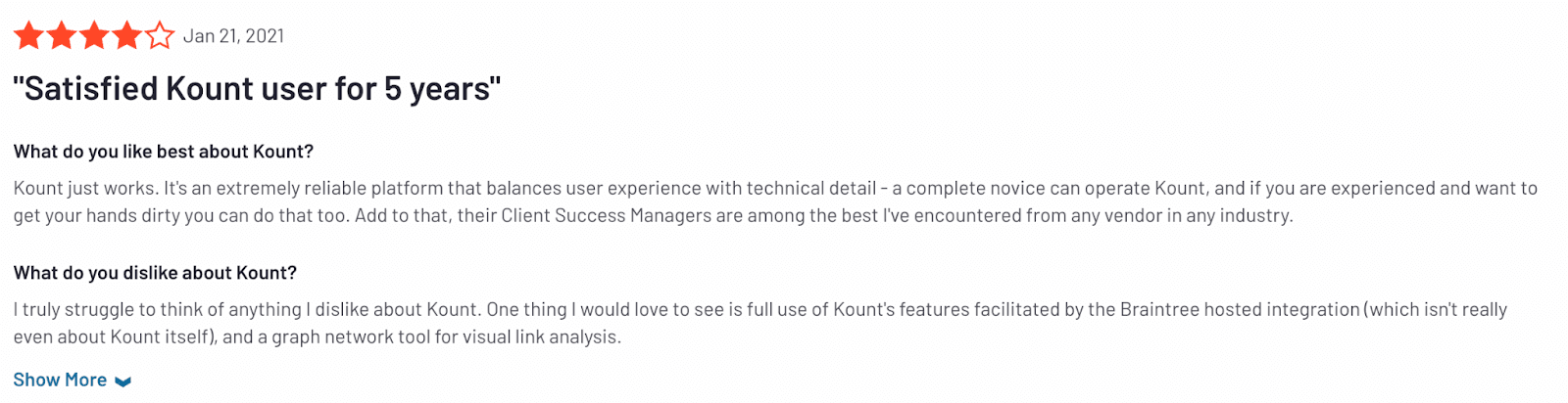 Kount Reviews